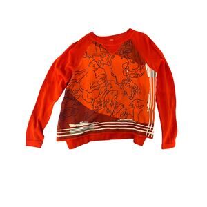 Hermès Silk Print Sweatshirt Orange Animal Scarf Top Size 38 Luxury
